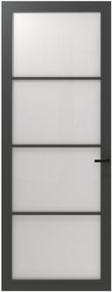 CanDo Binnendeur Cover Glass Fd02 - Iron Grey - Gelakt - Opdek - Links - 88x211,5cm