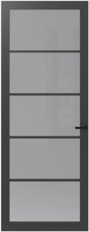 CanDo Binnendeur Cover Glass Fe03 - Iron Grey - Gelakt - Opdek - Links - 88x231,5cm
