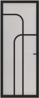 CanDo Binnendeur Elegant Flow 1d05 - Zwart - Gegrond - Stomp - 88x201,5cm