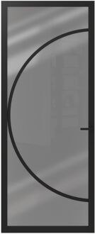 CanDo Binnendeur Elegant Flow 1e03 - Zwart - Gegrond - Opdek - Links - 88x211,5cm