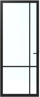 CanDo Binnendeur Elegant Original 1c04 - Grafietzwart - Gegrond - Opdek - Links - 83x231,5cm