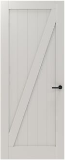 CanDo Binnendeur Panel Barn 2a04 - Wit - Gegrond - Opdek - Links - 73x211,5cm