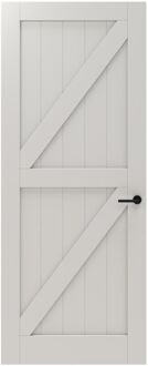 CanDo Binnendeur Panel Barn 2a06 - Wit - Gegrond - Opdek - Links - 93x231,5cm