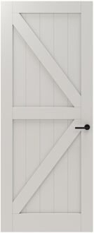 CanDo Binnendeur Panel Barn 2a08 - Wit - Gegrond - Opdek - Links - 63x231,5cm