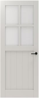 CanDo Binnendeur Panel Barn 2c01 - Wit - Gegrond - Opdek - Links - 83x201,5cm