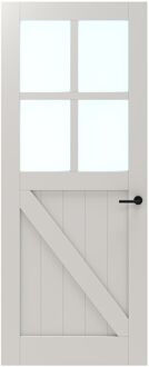 CanDo Binnendeur Panel Barn 2c02 - Wit - Gegrond - Opdek - Links - 78x211,5cm