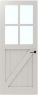 CanDo Binnendeur Panel Barn 2c03 - Wit - Gegrond - Opdek - Links - 83x201,5cm