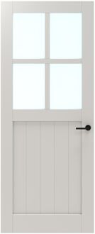 CanDo Binnendeur Panel Barn 2d01 - Wit - Gegrond - Opdek - Rechts - 78x211,5cm