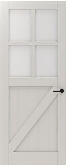 CanDo Binnendeur Panel Barn 2d03 - Wit - Gegrond - Stomp - 88x211,5cm