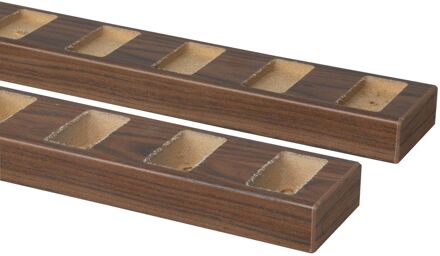 CanDo Decowall Roomdivider Vloer- En Plafondprofielset - Walnoot - Recht