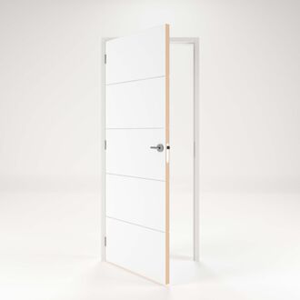 CanDo Deur-kozijn Combinatie Panel 2a01 - Wit - Gegrond - Stomp - Rechts - 83x211,5cm - 56x115cm