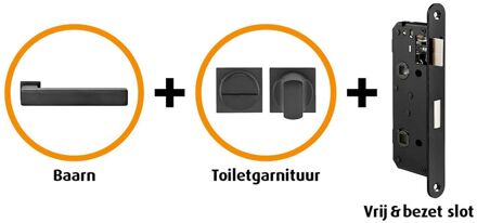 CanDo Hardwarepakket 301 Met Smal Toiletslot