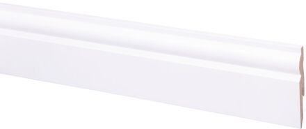 CanDo Hoge Plint Classic - Wit - 240cm - 12x80mm