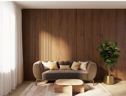 CanDo Lat Decowall Acoustic Elements - Walnoot - 2600x26x12mm