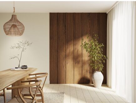 CanDo Lattenwand Decowall Acoustic Elements - Walnoot - 260x30cm - 2 Stuks