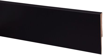 CanDo Muurplint Blok - Zwart - Mdf - Folie - 240cm - 12x120mm