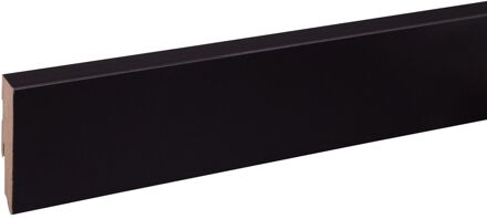 CanDo Muurplint Blok - Zwart - Mdf - Folie - 240cm - 18x80mm