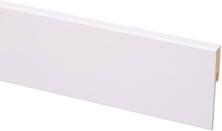 CanDo Muurplint Cubic - Wit - Mdf - Folie - 240cm - 9x68mm