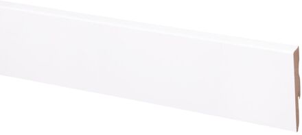 CanDo Muurplint Hoge Plint Blok- Mdf - Wit - 240cm - 12x80mm
