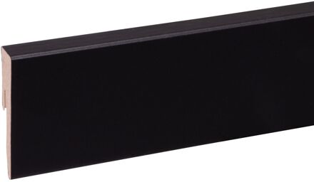 CanDo Muurplint Muurplint Hoge Plint Blok - Mdf - Zwart - 240cm - 12x58mm