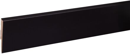 CanDo Muurplint Muurplint Hoge Plint Blok- Mdf - Zwart - 240cm - 12x80mm