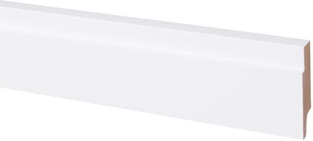 CanDo Muurplint Step - Wit - Mdf - Folie - 240cm - 18x80mm