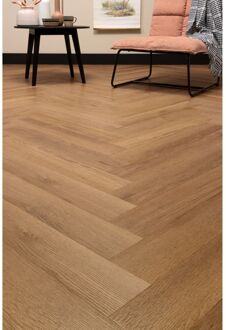 CanDo Pvc Visgraat Vloer - Click De Luxe - Natuur Eiken - 4-zijdige Micro V-groef - 7mm - 2,07m²