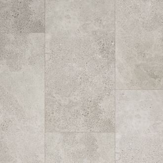 CanDo Pvc Vloertegel Silent Tegel Xl Oase Steen - Midden Grijs - 4-zijdige Micro V-groef - 6,3mm - 2,088m²