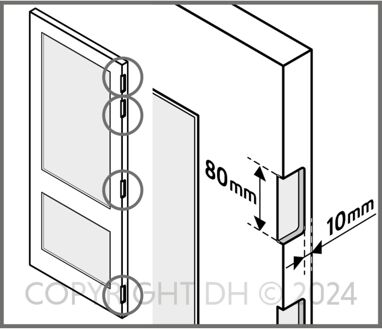 CanDo Scharnierinkrozing - 80x80 - 4x L1