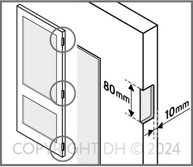 CanDo Scharnierinkrozing R2 - 80x80mm - Per 3