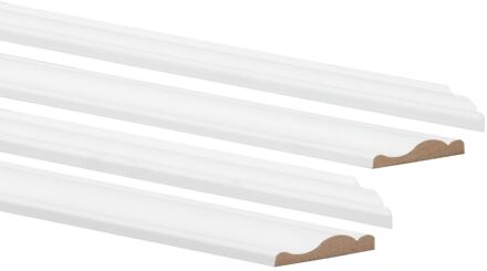 CanDo Sierlijstenset - Wit - Gegrond - Mdf - Zelfklevend - 10x29mm - 50x70cm