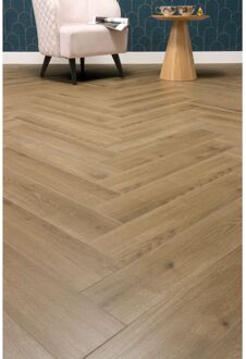 CanDo Visgraat Laminaat - Warm Grijs Eiken - 4-zijdige V-groef - 8mm - 1,238m²