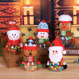 Candy Box Christmas Gift Box New Year Gifts Child Kids Christmas Candy Jar Storage Bottle Santa Bag Sweet Christmas Box Gif