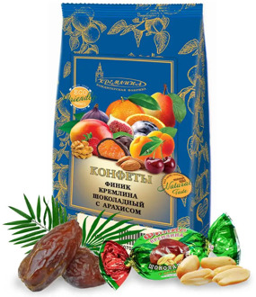 Candy Chocolate кремлина финик in chocolate with арахисом-snacks and sweets, goods from Russia