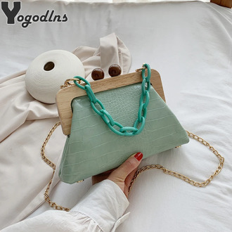 Candy Color Chain Design Small PU Leather Shoulder Bags For Women 2020 Crocodile Pattern Crossbody Bag Handbags Female Hand Bag