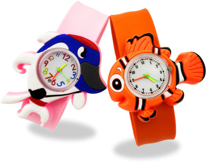 Candy Colors Marine Fish Children's Watches Kids Quartz Watch Shark Toy Sports Silicone Children Slap Watch for Kid Baby Gift