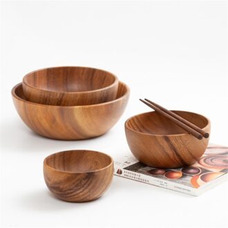 Candy Fruit Schotel Dessert Diner Brood Houten Rijst Opslag Kommen Plaat Slakom 13x6CM