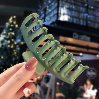 Candy Kleur Grote Maat Haar Klauw Clip Holle Mode Vrouwen Handgemaakte Eenvoudige Haar Grip Hoofddeksels Douche Haar Krab Clip groen