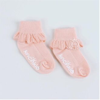 Candy Kleur Kant Meisje sokken kids Prinses sokjes katoen Zomer Sokken Pasgeboren Kinderen calcetines roze / 0 to 24m