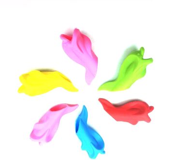 Candy-kleurige siliconen dolfijn Pen En Potlood Grip Leerlingen kawaii houdt een pen apparaat Vroeg Leren Schrijven Instrumenten