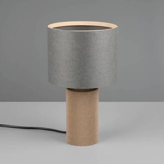 Canio tafellamp, hoogte 29 cm, grijs/bruin, karton, 1 x E14 grijs, bruin