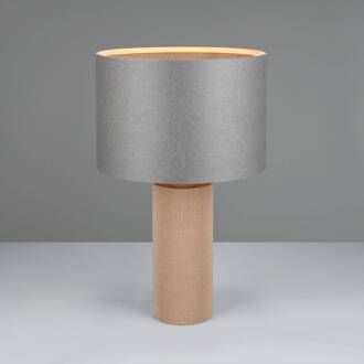 Canio tafellamp, hoogte 48 cm, grijs/bruin, karton, 1 x E14 grijs, bruin