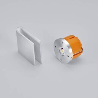Cano LED wand inbouwlamp indirect, alu mat aluminium