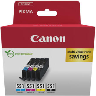 Canon CLI-551 Cartridges Combo Pack Inkt