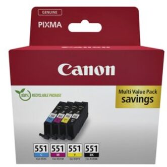 Canon CLI-551 multipack Inkt Zwart