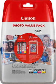 Canon cli-571 ink multi pbcmy+pp201 Inkt