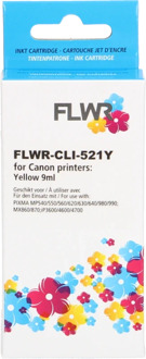 Canon FLWR Canon CLI-521Y geel cartridge