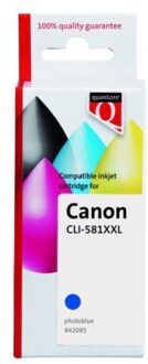 Canon Inktcartridge quantore alternatief tbv canon Cli-581xxl foto blauw
