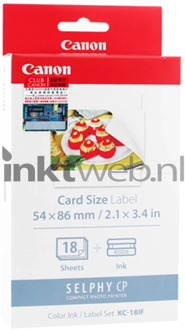 Canon KC-18IF-kleureninkt + 54 x 86 mm stickerpapier, 18 vel Inkt