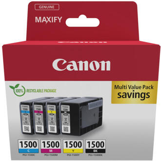 Canon Multipack-inktcartridges - CANON - PGI-1500 Zwart/Cyaan/Magenta/Geel